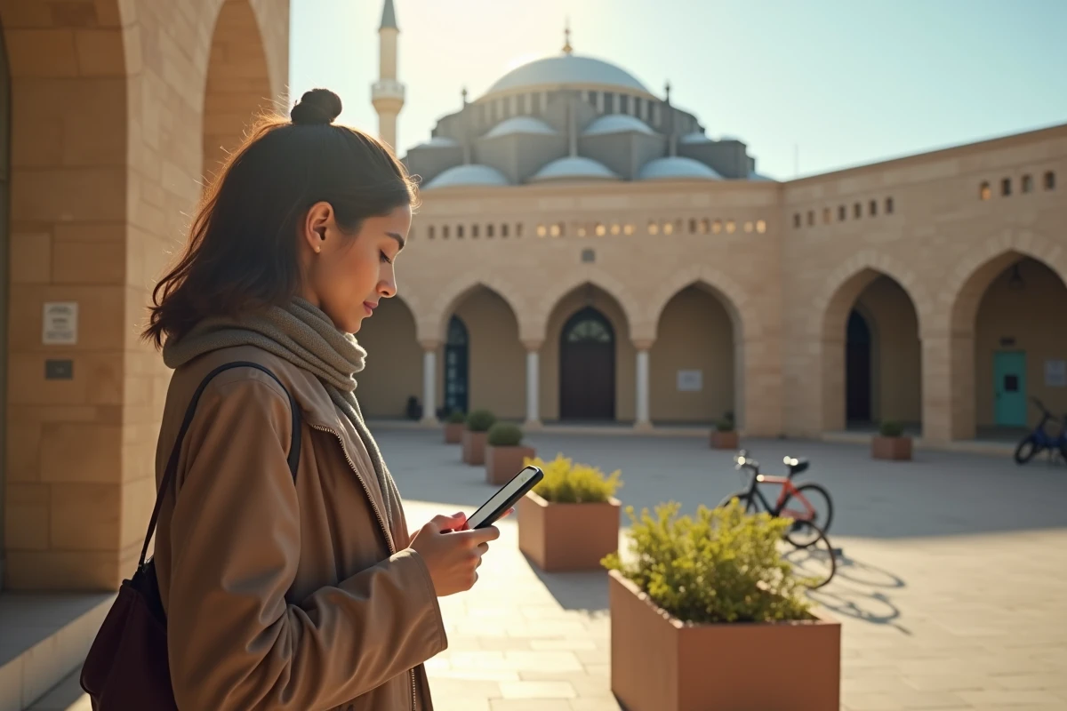 Jeune femme vérifiant l