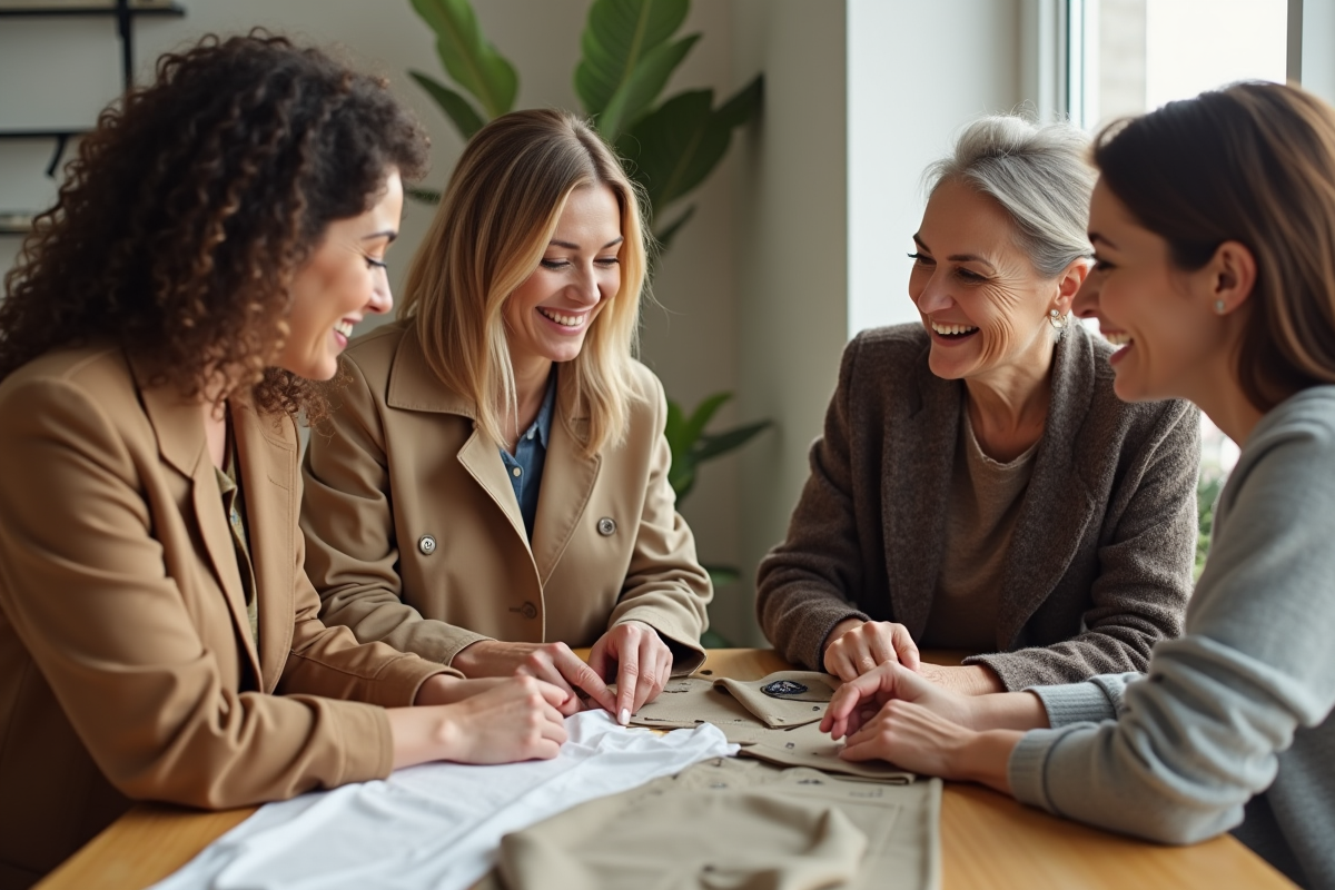 Femmes de différents âges partageant des vêtements polyvalents
