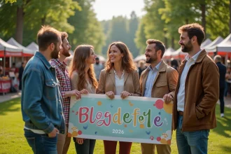 Groupe de personnes élégantes lors du festival Blogdefolie 2026
